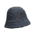 thumbnail image 2 of Women Bucket Hat - Handmade Crochet Floppy Hollow Out Knit Dome Bucket Cap Foldable Fisherman Hat, 2 of 8