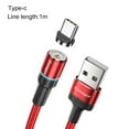 thumbnail image 1 of Essager Cable de carga para teléfono Cable de carga giratorio de 360 ​​grados Capa exterior trenzada, Rojo, 1 m, Tipo-c AweSitey EL5315-06, 1 of 2