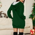 thumbnail image 4 of TJAZFJPA Robes Femmes Longues Robe à Capuche à Manches Longues à Imprimé de Noël pour Femmes avec Poches Chandail Décontracté Robe Semi-Formelle pour Femmes Couvre-Maillots de Plage Robes pour Femmes, 4 of 5