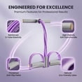 thumbnail image 3 of Pedal Resistance Bands with Handles, 6 Tube Foot Pedal Exercise Band for Home Workouts, Yoga Stretching, Core & Full Body Training, 3 of 6