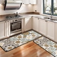 thumbnail image 3 of Kitchen Rugs Sets Of 2,Brown Ethnic Floral and Mandala Pattern Anti Fatigue Kitchen Mat Rugs Non Slip Washable,Decorative Kitchen Floor Mats for Kitchen,Sink,Laundry,17"x47"+17"x47", 3 of 5