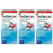 Pedia-Lax Liquid Stool Softener for Kids, Ages 2-11, Berry Flavor, 4 FL OZ - 3 Pack