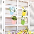 thumbnail image 5 of NOGIS 10 Pack 4" Metal Hanging Flower Pots, Railing Planter, Small Hanging Planter for Outside Outdoor Fence, Deck and Rail, 5 of 7