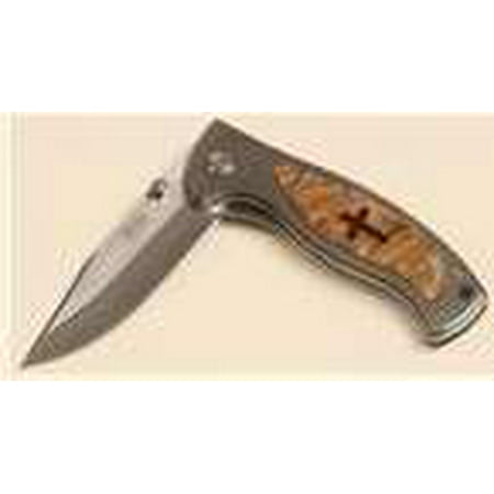 Pocket Knife-3 1/4 Blade Length w/Cross on Handle (4.5 x 1.5)