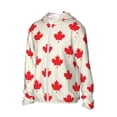 thumbnail image 3 of Goofa Happy Canada Day Printed Women's UPF 50+ Sun Protection Hoodie Jacket Lightweight Long Sleeve Sun Shirt for Women with Pocket Hiking Outdoor-Large, 3 of 9
