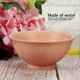 thumbnail image 3 of Round Wooden Bowl Insulated Rice Bowl Anti-scald Spice Condiment Dishes Kitchen Accessory (Round Bowl), 3 of 4