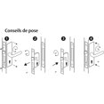 thumbnail image 1 of Cerradura de embutir cilíndrica, reversible, extremos cuadrados negros, pasador de 50 mm - para puerta delantera XianweiShao 8390605690211, 1 of 1