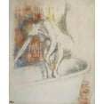 thumbnail image 2 of Edgar Degas 12x14 Black Ornate Wood Framed Double Matted Museum Art Print Titled: After the Bath (circa 1898), 2 of 5