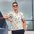 thumbnail image 4 of Fotbe Watercolor Floral Camiseta Polo de Golf para Hombre con Estampado – Camisa Deportiva Transpirable con Cuello Abotonado-Large, 4 of 6