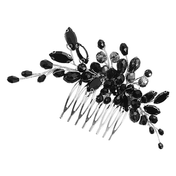 LOLIPPYY Jeweled Hair Combs Elegant Rhinestone Decorated for Women 1Pack