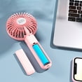 thumbnail image 4 of Mini Handheld Fan Bulk 3 Speed USB Electric Battery Operated Small Portable Pocket Fan with Data Cable and Mounting Base Quiet Summer Gift for Wedding Camping Travel, 4 of 7
