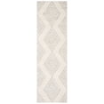 thumbnail image 5 of SAFAVIEH Blossom Winston Chevron Wool Area Rug, Ivory/Silver, 6' x 6' Round, 5 of 9