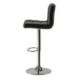 thumbnail image 2 of Poundex Armless 44" Faux Leather Gas Lift Barstool Set in Black (Set of 2), 2 of 8