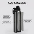 thumbnail image 4 of Boyun Daj 25oz Water Bottle with Handle, 304 Stainless Steel Double Wall Vacuum, Leak Proof Wide Mouth Sports Bottle, BPA Free, Keep Hot & Cold, Black, 4 of 6