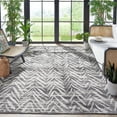 thumbnail image 2 of SAFAVIEH Cottage Ronni Chevron Indoor/Outdoor Area Rug, Grey, 4' x 6', 2 of 8