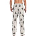 thumbnail image 2 of Top-kevin Cute Black French Bulldog With Flower Flat Seamless Pattern Design Patterns Pajama Pants for Men Men's Pajama Pants Mens Pajama Bottoms with Drawstring, 2 of 13