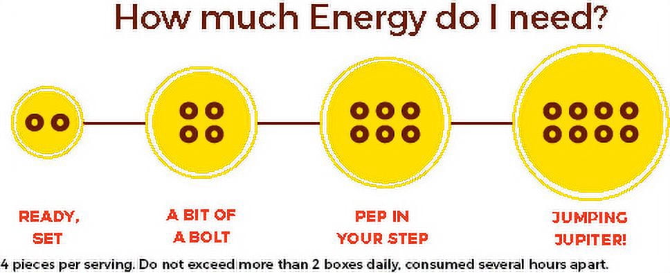 Good Day Chocolate Energy Supplement with Caffeine, 8 pieces, 12 pack