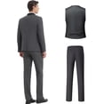 thumbnail image 2 of Tuxedos Suit for Men Slim Fit One-Button Suit with Shawl Lapel 4 Piece Suits Jacket Vest Pants Party Prom Set with Bow Tie, 2 of 5