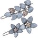 thumbnail image 1 of HINZIC 2 pinzas para el pelo vintage de 2.0 in con diamantes de imitación de flores grises y cristales, pequeños pasadores decorativos para boda, , baile de graduación, San Valentín, accesorios para, 1 of 5