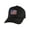 Black, variant on Tattered US Flag Adjustable Trucker Hat - Red