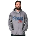 thumbnail image 4 of Vintage America 76 USA Patriot Hoodie Sweatshirt Women Men Brisco Brands S, 4 of 6