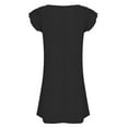 thumbnail image 4 of Women's Fresh Sweet Solid Color Dress Casual Skirt Misses Dresses High Neck Midi Dress Womens Work Dress Long Summer Dress French Swing Dress Womens Casual Dresses Short Split Maxi Dress Business, 4 of 4
