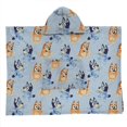 thumbnail image 1 of Bluey Silk Touch Hooded Poncho Blanket, 1 of 4