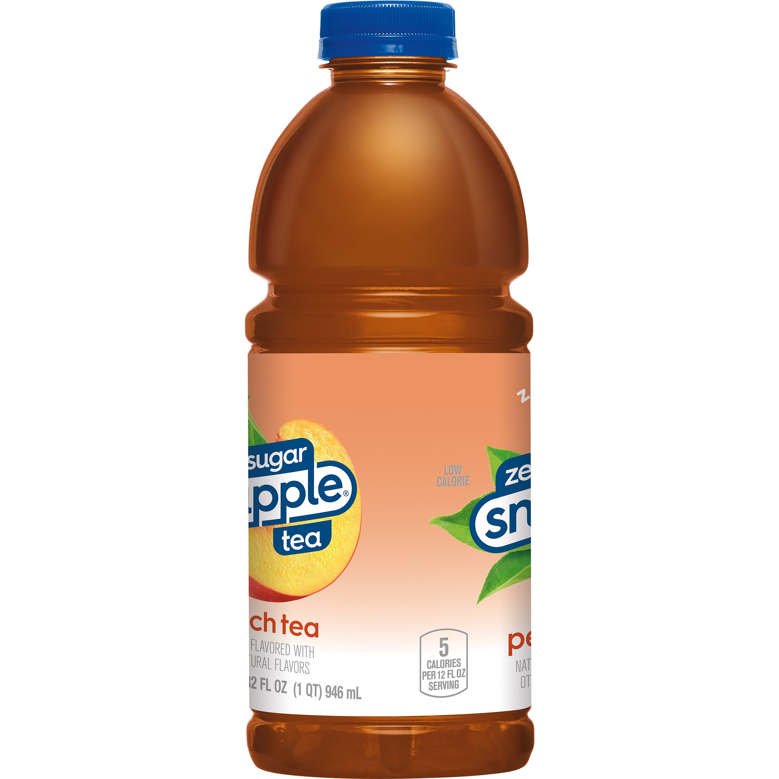 (3 pack) Snapple Zero Sugar Peach Tea, 32 fl oz bottle
