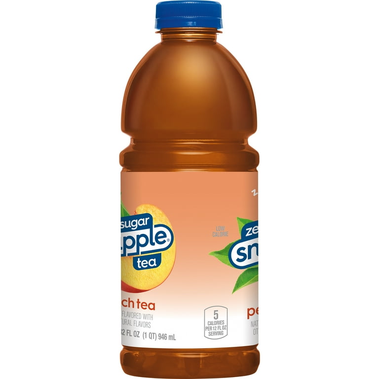 Snapple Zero Sugar Peach, Bottled Tea Drink, 32 fl oz - Walmart.com