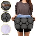 thumbnail image 7 of GZHJMY Storage Basket Black Mandala Foldable Canvas Laundry Baskets Bin Waterproof Inner Layer with Sturdy Handles for Toy Nursery Blanket Clothes 2 Pack, 7 of 7