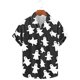 thumbnail image 4 of Camisas de Manga Larga para Hombres, Botón de Impresión Blusa de Cuello, Camisa de Poliéster de Moda Casual, 4 of 5