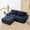 Dark Blue, variant on YWEN Boneless Couch Modular Sectional Sofa 82" Loveseat, Modern Cloud Couch with Deep Seat, Corduroy L Shaped Sectional Couches for Living Room, Tufted Floor Sofa with Anti-Slip, No Assembly, Black