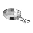 thumbnail image 4 of Pascado de acero inoxidable sartén para acampar sartén liviano multipropósito con manejo de utensilios de cocina para caminar por hacer un picnic al, 4 of 8