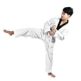 thumbnail image 4 of Uniforme de Taekwondo de algodón completo, ropa deportiva, disfraz de Karate para adultos y niños (180), 4 of 10