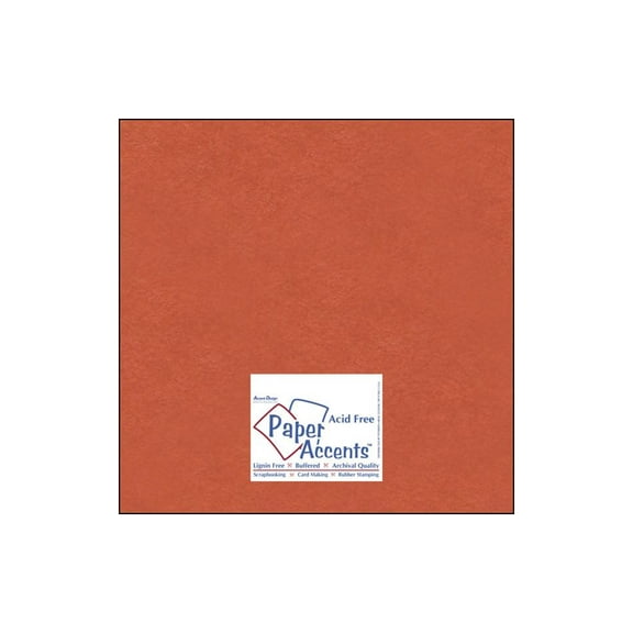 Paper Accents Cardstock 12"x 12" Muslin 74lb Construction Orange 25pc