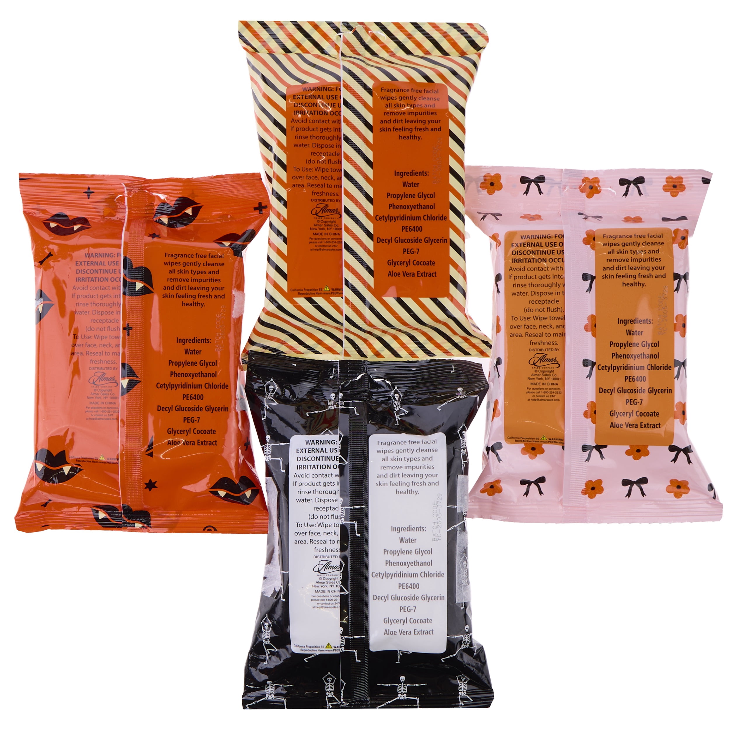 4 Packs of 25 Count Makeup Removing Wipes
