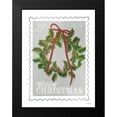 thumbnail image 2 of House Fenway 12x14 Black Modern Framed Museum Art Print Titled - Christmas Stamp Holly Wreath, 2 of 5
