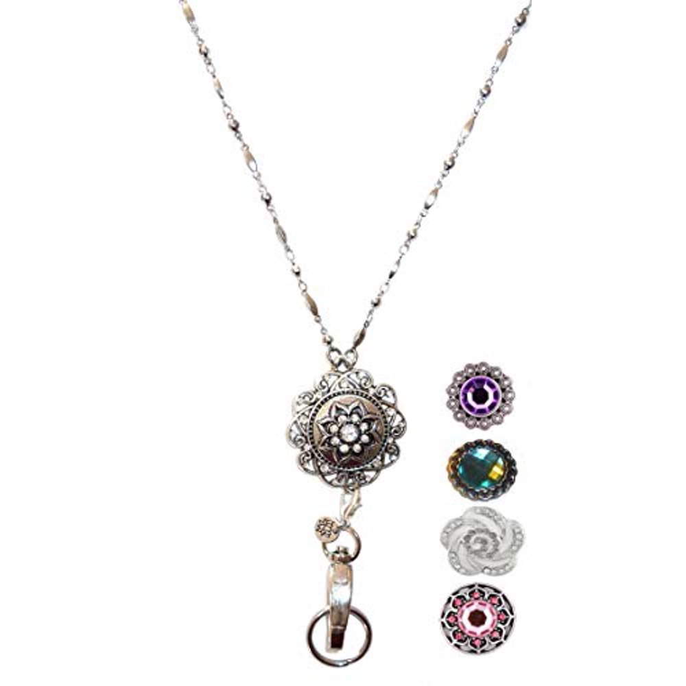 Snap Interchangable Jewelry Lanyard, Women's Fashion Lanyard, 34" long