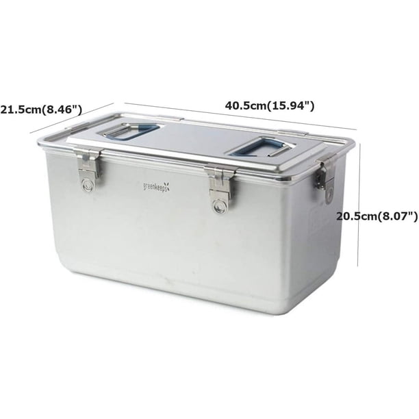 13L Large All Stainless Steel Storage Airtight Food Container with