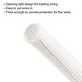 thumbnail image 4 of Split Wire Loom Tubing PE Corrugated Pipe Conduit 8M/26ft Length 17x21.2mm White for Wire Cable, 4 of 5