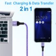 thumbnail image 3 of 3 Pack USB-C Fast Charging Cable Cord 10FT6FT3FT Type C Cable Nylon Braided Fast Charging and Data Cable Cord for Samsung, Purple, 3 of 8