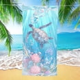 thumbnail image 6 of Beach Towel Backpack 2 in 1 Soft Lightweight Microfiber Large Beach Towel Foldable Transformable into a Drawstring Beach Bag for Travel Pool Swim Beach Yoga Gym, 6 of 7