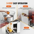 thumbnail image 6 of VEVOR Commercial Orange Juicer Machine, 120W Automatic Feeding Juice Extractor, Stainless Steel Juice Extractor for 25 Oranges Per Minute, with Pull-Out Filter Box, PC Cover, 6 of 9