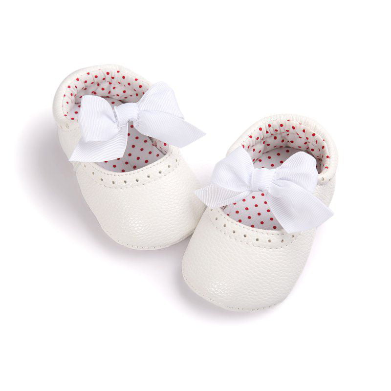 0-18M Newborn Baby Girl Soft Sole Leather Shoes Anti-slip Sneaker Prewalker 