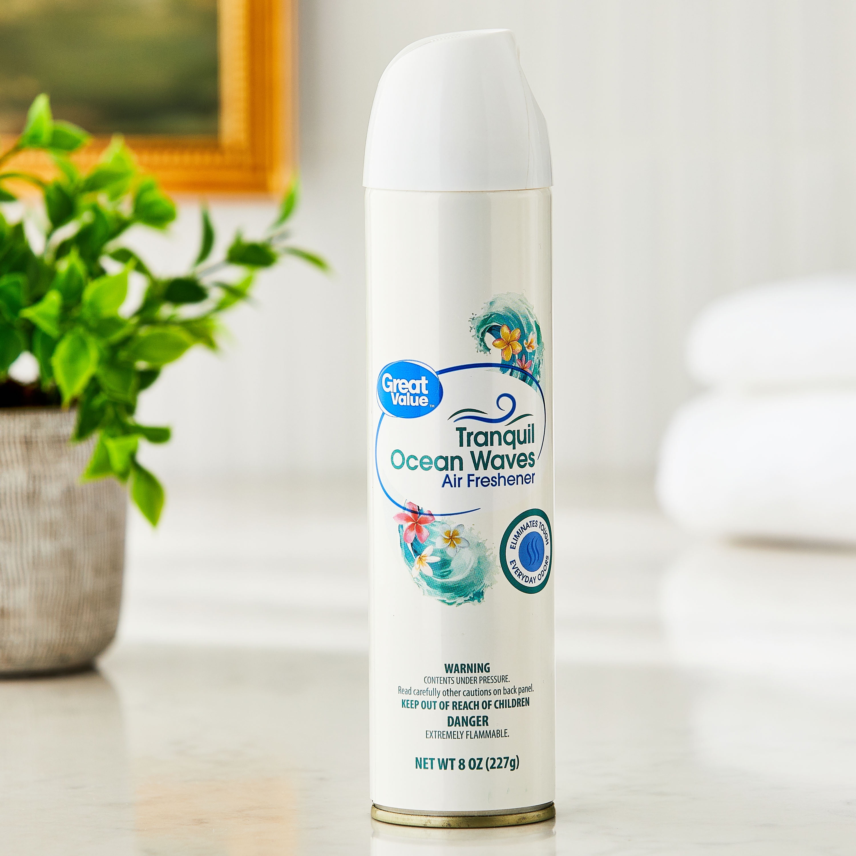 (2 pack) Great Value Aerosol Air Freshener, Tranquil Ocean Waves, 8 oz