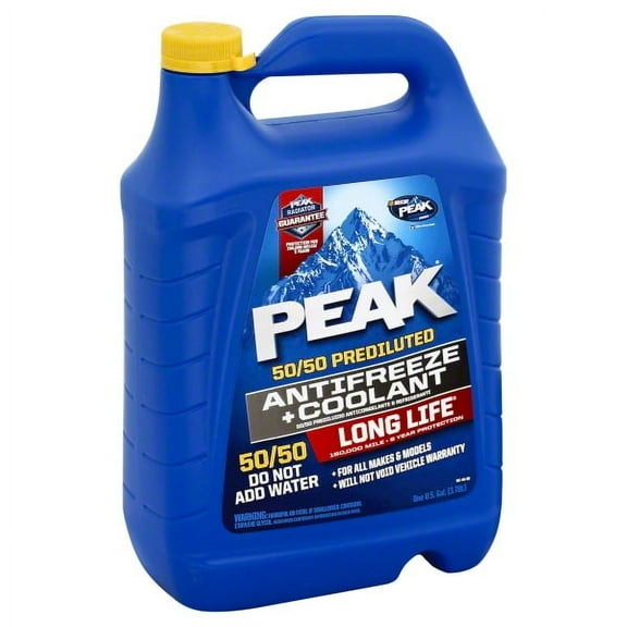 PEAK Long Life 50/50 Prediluted Antifreeze & Coolant, 1 gal Jug