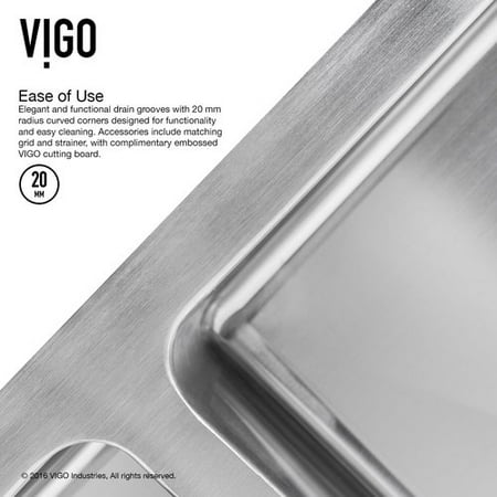 Vigo 29 Inch Undermount 50 Double Bowl 16 Gauge Stainless Steel Vigo 29 Inch Undermount 50 Double Bowl 16 Gauge Stainless Steel Kitchen Sink With