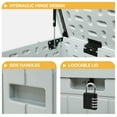 thumbnail image 4 of Uforic Outdoor 90 Gallon Lockable Deck Box, Double-Wall Resin Storage Box for Outdoor Patio,Lockable,‎Weatherproof,White, 4 of 5