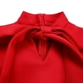 thumbnail image 3 of Dress For Women,Women's Bow Tie Neck Casual Midi Dress Loose Solid Shift Dress, 3 of 8