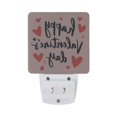 thumbnail image 2 of Happy Valentine Sign Red Hearts LED Night Light Sensor Lamp Plug-in Adjustable Brightness 2 Pack, 2 of 7